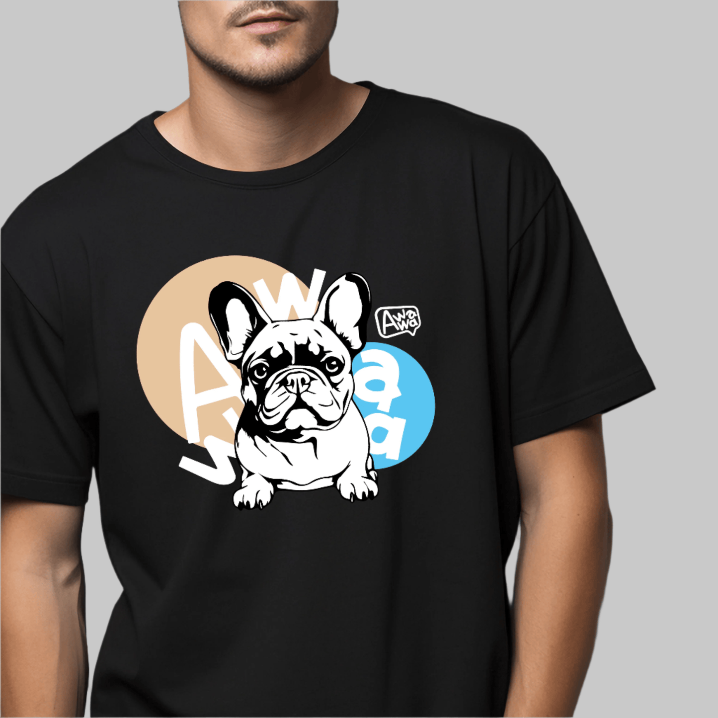 Camiseta de hombre con círculos de Frenchie