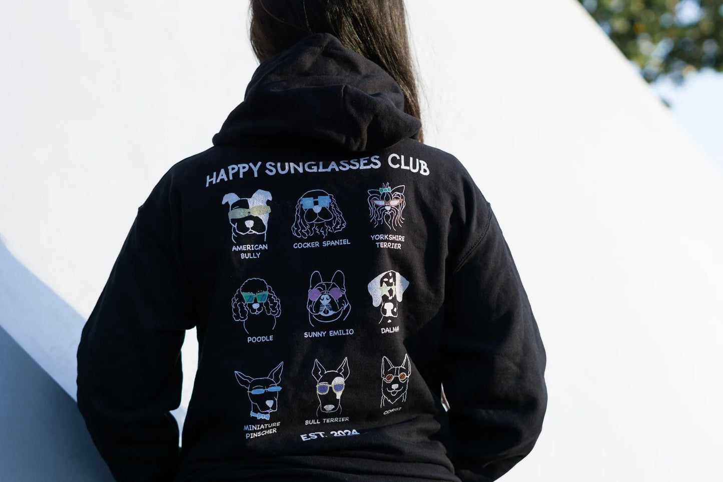 Happy  Sunglasses Club Hoodie Women