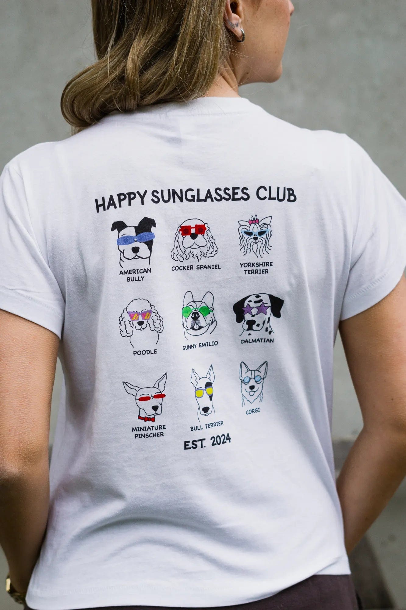 Camiseta curta feminina Happy Sunglasses Club