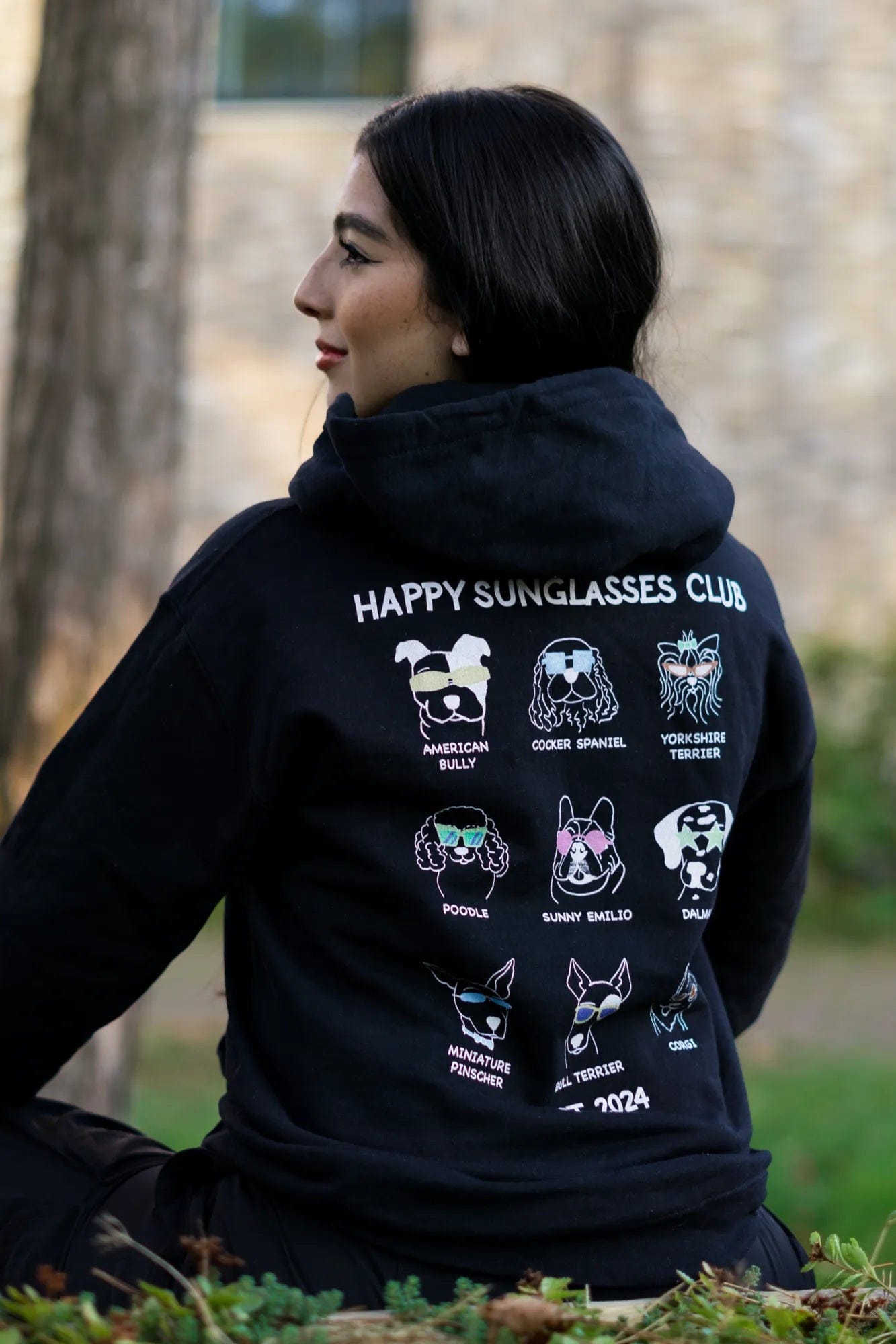 Happy  Sunglasses Club Hoodie Women