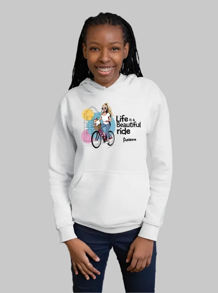 Sudadera con capucha Life is a Beautiful Ride para jóvenes (unisex)