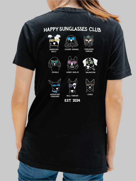 Camiseta larga Happy Sunglasses Club para mujer