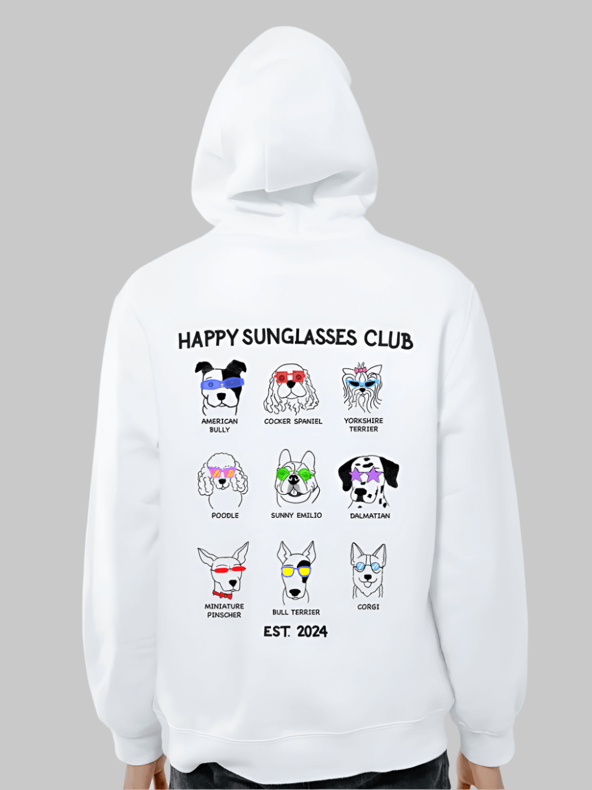 Happy Sunglasses Club Homens com capuz