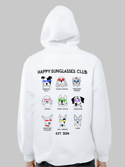 Happy  Sunglasses Club Hoodie Men